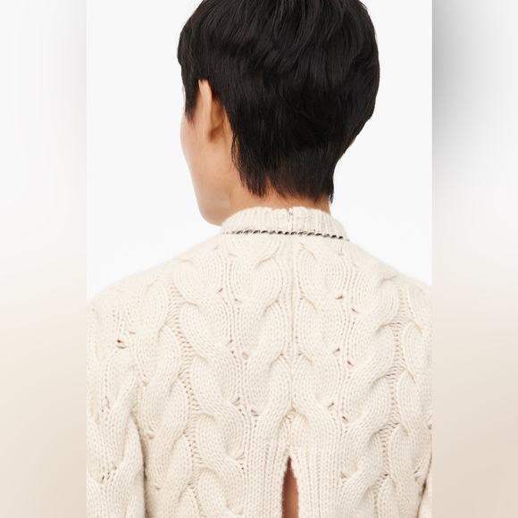 ZARA LIMITED EDITION CHAIN CASHMERE SWEATER SIZE M - Picture 6 of 16